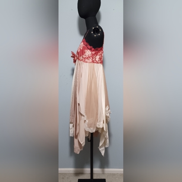 A Boho Vintage Layered Lace Wedding Upcycled Slip Dress - Picture 7 of 12
